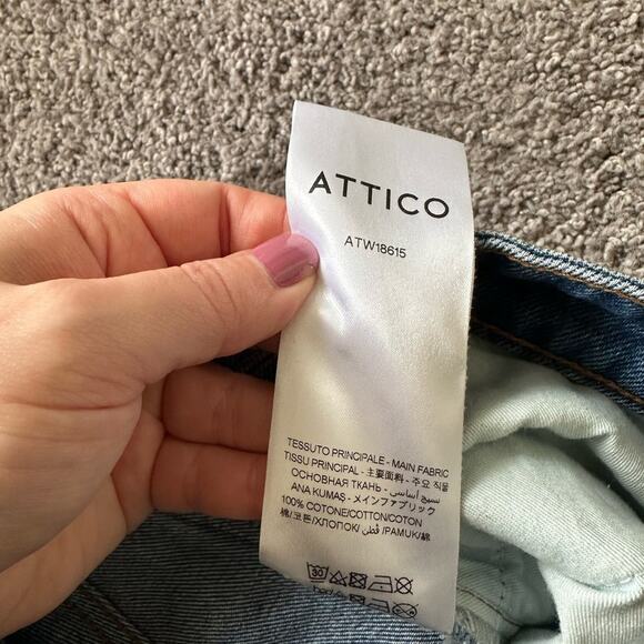 Attico Cropped Kick Flare Jeans - Picture 5 of 8